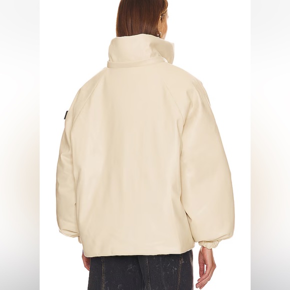 ROTATE SUNDAY Cropped Bomber Jacket in Oyster Gray NWT XS - Picture 2 of 8